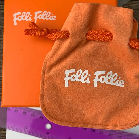 👀rare Folli Follie silver 925 rose gold plated bracelet with charms - Picture 2 of 7